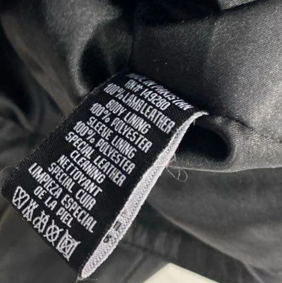 SLINK Jeans Plus LAMB LEATHER Crop Moto Jacket Women's Size XL , 1X - Picture 10 of 14